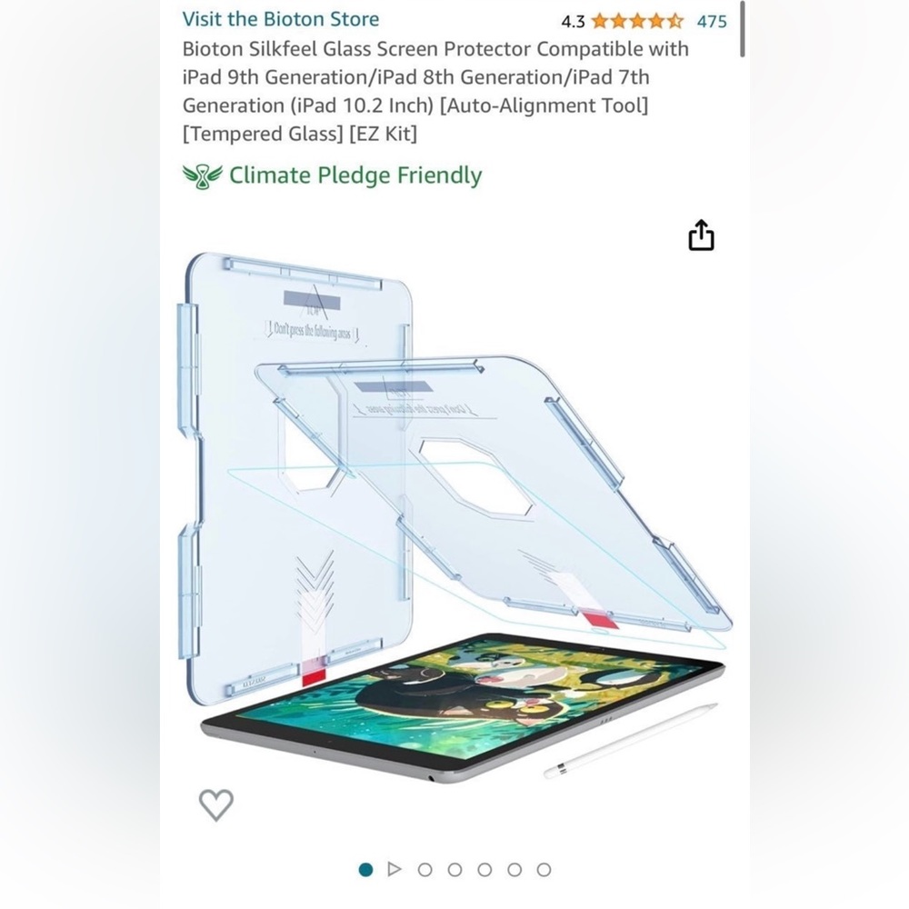 Bioton Screen Protector for Apple iPad 10.2” (2021/2020/2019)